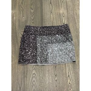Express Black Sequin Mini Skirt